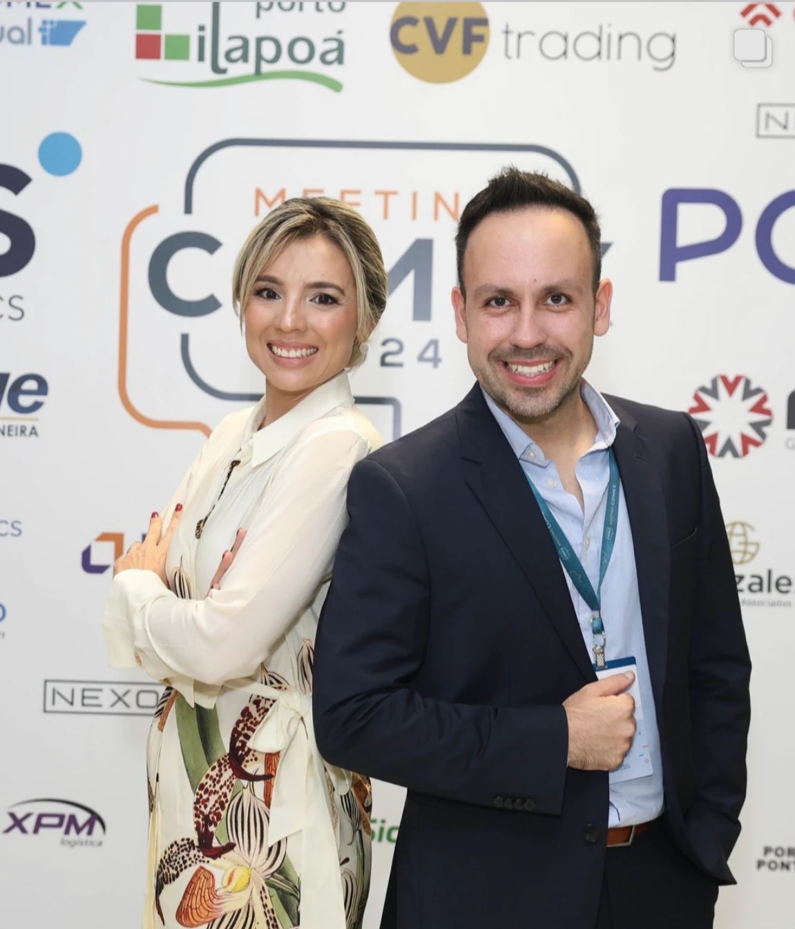 Renata e Andrei da Rosa, sócios da BrazTrip, no Meeting Comex 2024